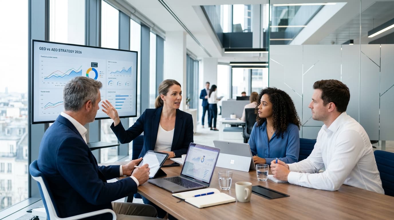 GEO vs AEO pour équipes marketing B2B en 2026 : quelles différences et quelles priorités ?