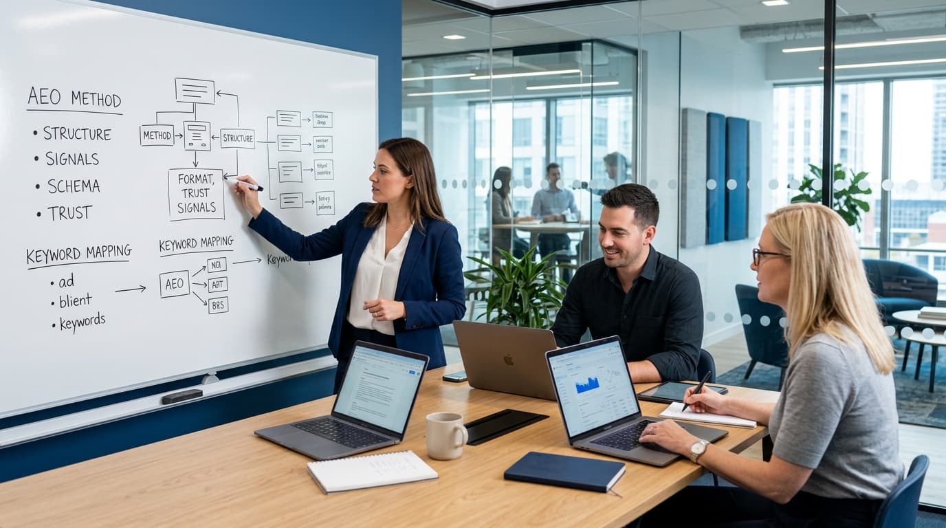 Comment structurer un contenu AEO pour les IA : méthode, format et signaux de confiance